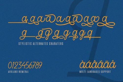 Arkland Monoline Script Font