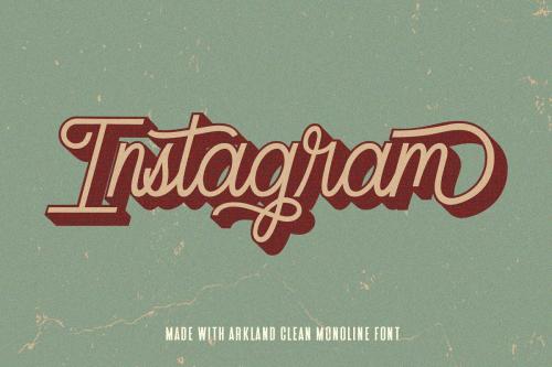 Arkland Monoline Script Font
