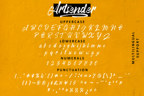 Artsender Brush Calligraphy Font