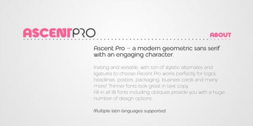 Ascent Pro Sans Serif Font