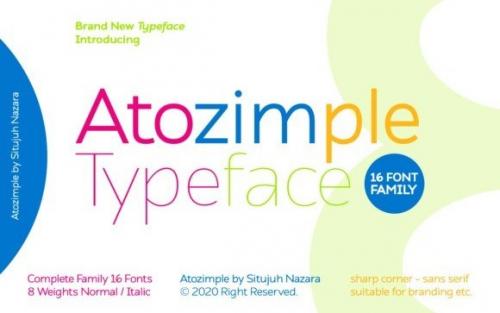 Atozimple Sans Serif Font