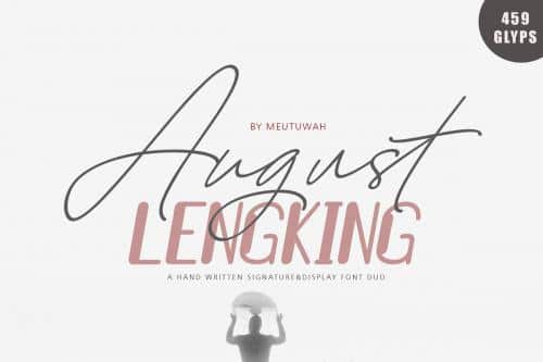 August Bold Script Font