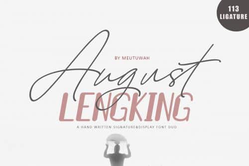 August Bold Script Font