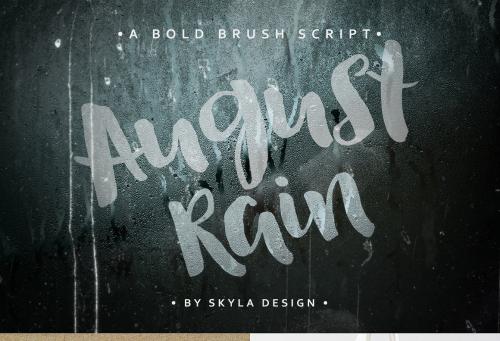 August Rain Brush Font