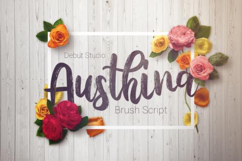Austhina Brush Calligraphy Scratch Font