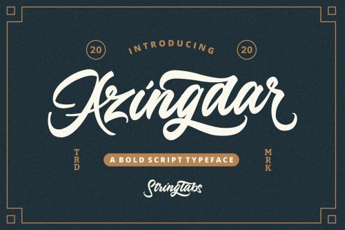 Azingdar Retro Bold Script Font