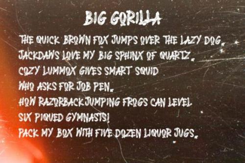 BIG GORILLA BRUSH FONT
