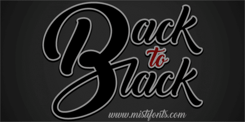 Back to Black Font