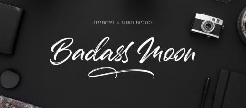 Badass Moon Brush Font