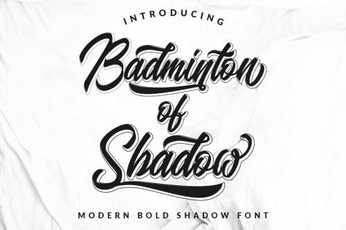 Badminton of Shadow Font