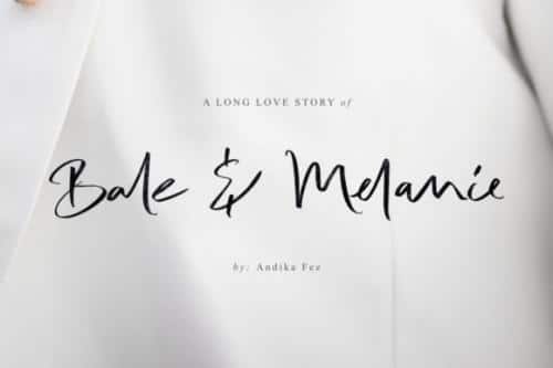 Bale Melanie Script Font
