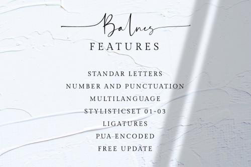 Balnes Modern Script Font