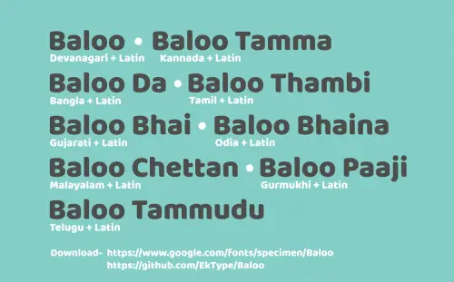 Baloo Font Family