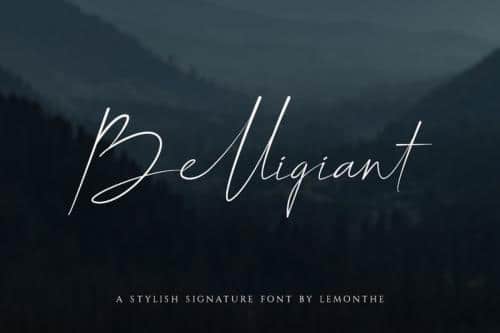 Belligiant Script Font
