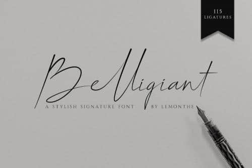 Belligiant Script Font