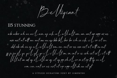 Belligiant Script Font