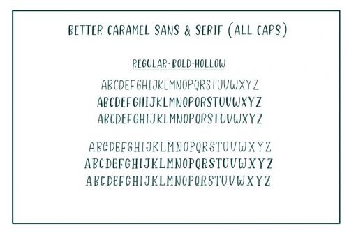 Better Caramel Font Trio
