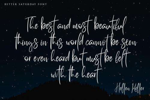 Better Saturday Script Font