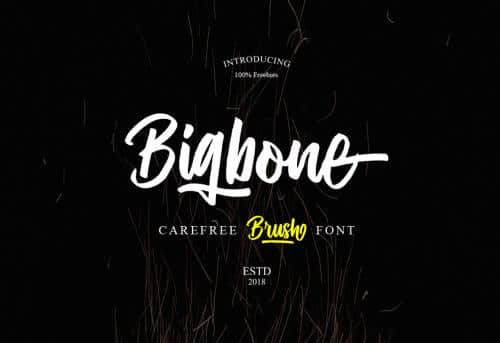 Bigbone Brush Font