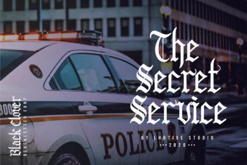Black Clover Blackletter Font