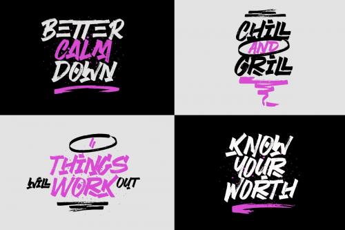 Black Finger Brush Font