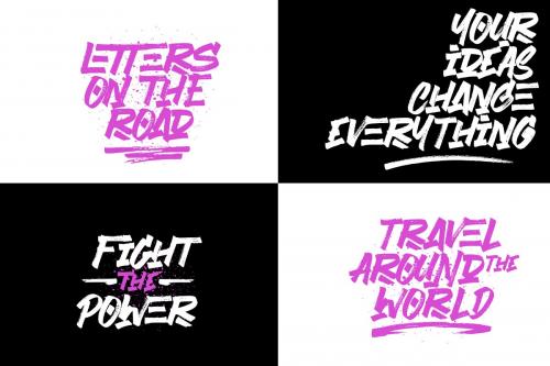 Black Finger Brush Font