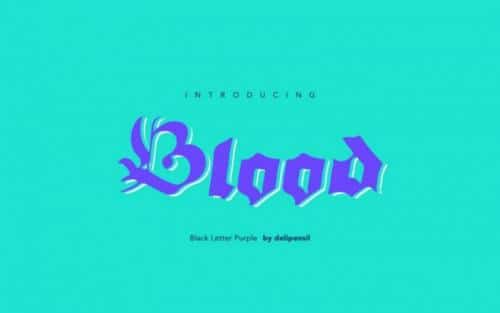 Blood Display Font