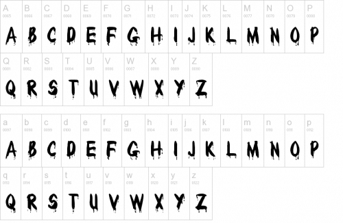 Bloody Drippy Blood Font