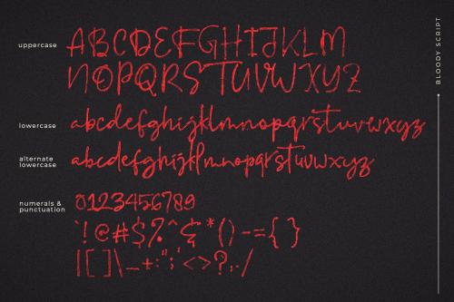 Bloody Script Font