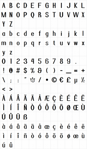 Blue Crown font