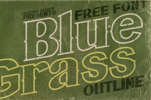 Bluegrass Outline Font