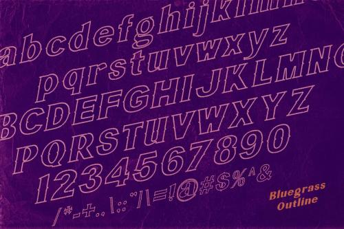Bluegrass Outline Font