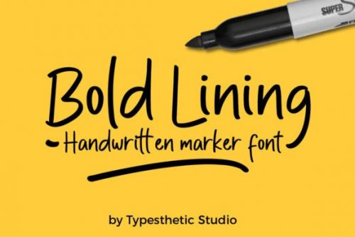 Bold Lining Script Font