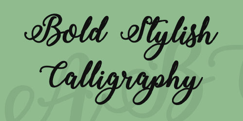 Bold Stylish Calligraphy Font