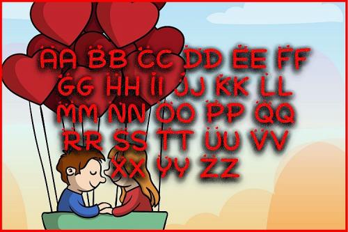 Bonus Hearts Font