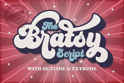 Bratsy Bold Script Font