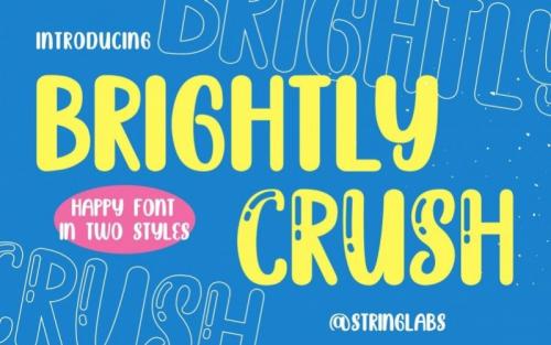 Brighly Crush Display Font