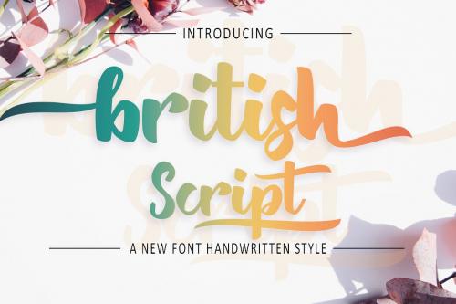 British Script Font