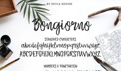Brush marker font Bongiorno