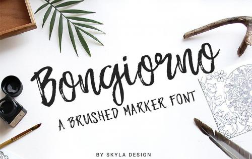 Brush marker font Bongiorno