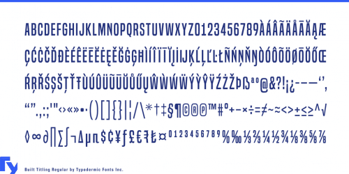 Built Titling Font