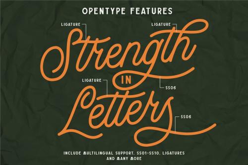 Buryland Monoline Script Font