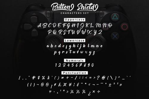 Button Shield Calligraphy Font