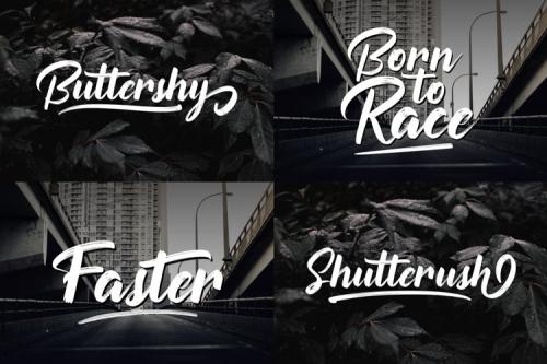 Button Shield Calligraphy Font