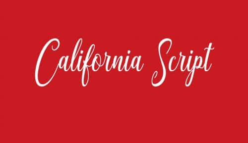 California Script Font