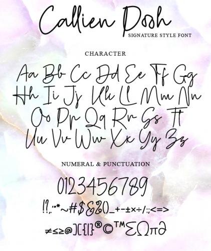 Callien Pooh Signature Font