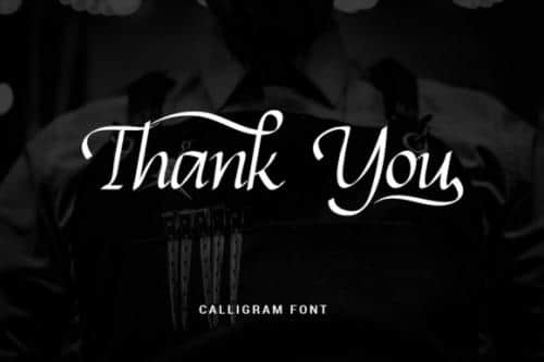 Calligram Calligraphy Script Font 11