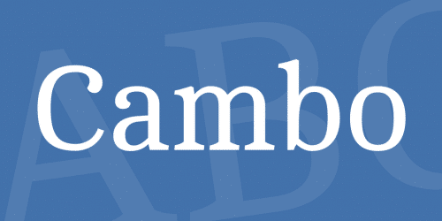 Cambo Font