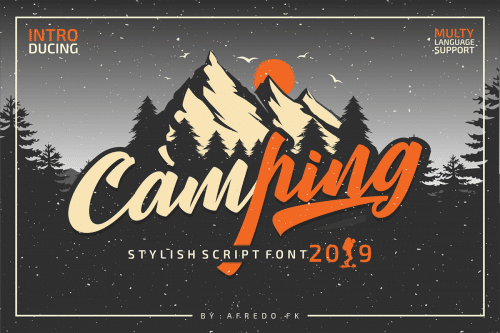 Camping Calligraphy Font
