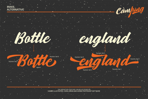Camping Calligraphy Font